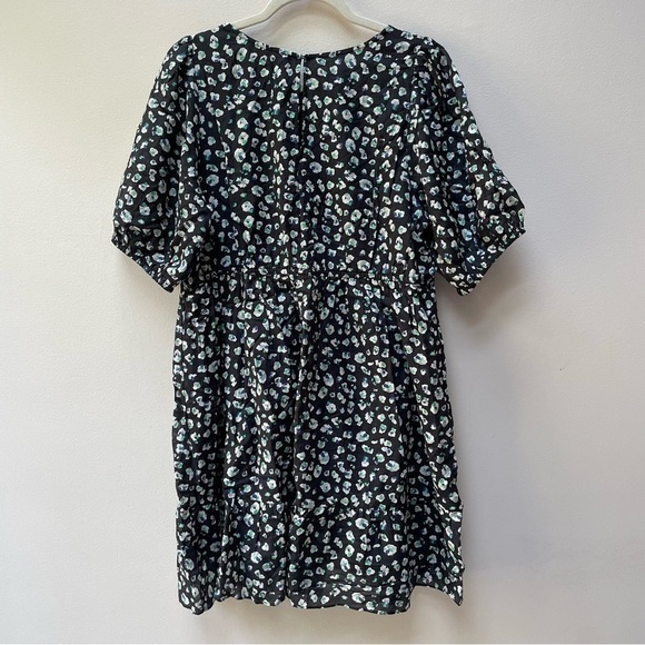 ba&sh Beth Printed Cotton Blend Voile Floral Mini Dress Black Size Large - Picture 6 of 10